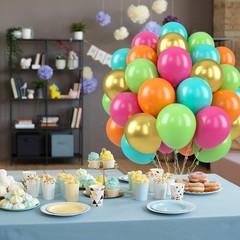 Tropical Balloons Set, 50 Pcs Hawaiian Party Balloons, 12 Inch Hot Pink Orang…