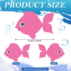 200 Pieces Fish Paper Cutouts 3.15 Inch/6 Inch Classroom Bulletin Board Decorati