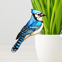 Acrylic Bird and Butterfly Pot Art for Enhancing Outdoor Garden Spaces