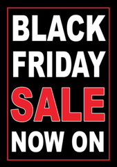 Black Friday Sale Poster Bespoke Text Wording Logo Any % Discount Retail Shop