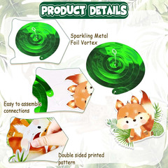 35Pcs Jungle Animals Hanging Swirl Wild One Party Birthday Decor Jungle Safari A
