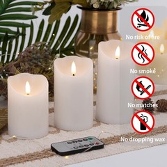 Flameless Candles with Remote, Battery Operated Wax LED Flickering Candles – …