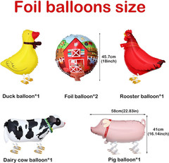 Sumind Farm Birthday Decorations Farm Birthday Party Supplies Animals Cow Theme