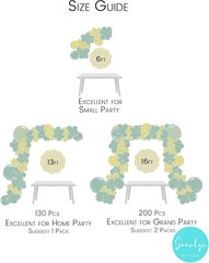 Easy Assembly 13Ft Balloon Arch Kit – Sage Green & Dusty Blue for All Occasions