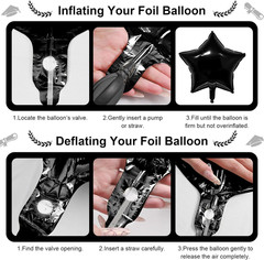 Prom 2026 Balloons Set, 12Pcs Gold Black Prom Decoration with 16 Inch Class of 2