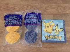 New Pikachu Pokémon Theme￼ Birthday Decorations Party streamers paper napkins