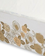 Cottage Core Floral Print on White Plastic Table Cover Roll 100-Ft x 40″W #426