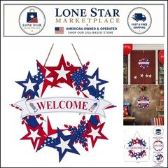 250th Anniversary Red, White, and Blue Welcome Wall Sign – Memorial Day Decor