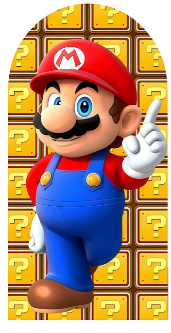 Super Mario Peach Princess Arch Backdrop Cover Background Birthday Party Banner