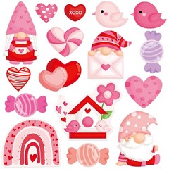 40 PCS Valentines Day Paper Heart Cutouts Classroom Bulletin Board Decor