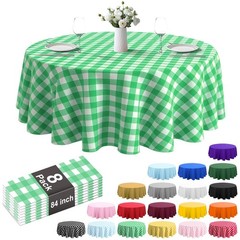 8 Pack Plastic Tablecloth 84″ Disposable Table Cloths for 6 to 8 Foot Tables …