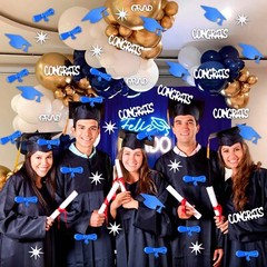 1000 PCS Silver and Blue 2025 Graduation Table Confetti for Party Decor
