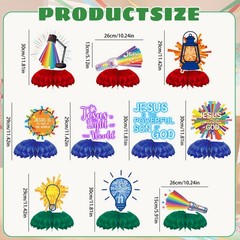 10 Pcs 2026 Vbs Table Centerpieces Decorations Illumination Themed Bright Hon…