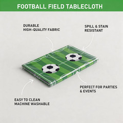 Soccer Party Decorations – 2 PCS Soccer Tablecloth | 2026 World Soccer Cup Birth