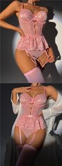 Lace Heart Cutout Bodysuit – Sexy Sheer Lingerie for Women with Backless Design