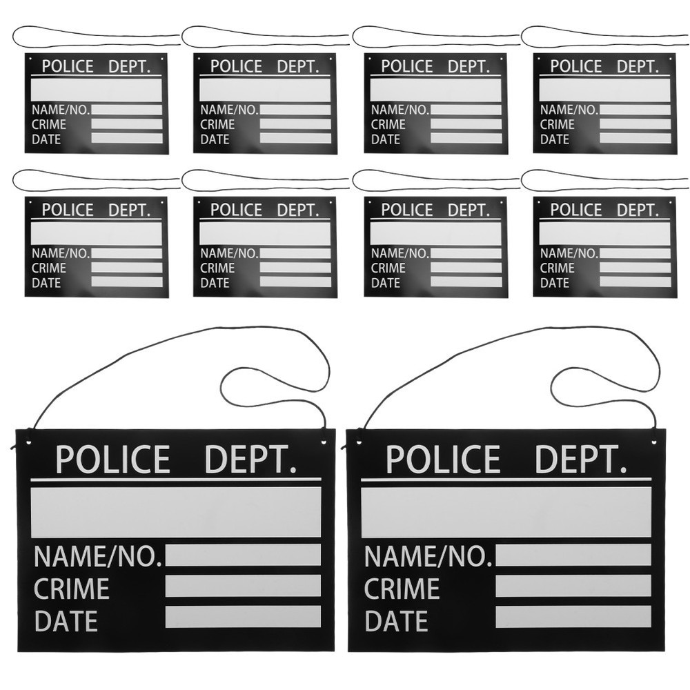 10 Pcs Prisoner Clothing Nameplate Convict for Cosplay Party Props Photo Booth