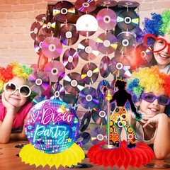 10Pcs 70s Disco Honeycomb Centerpieces Disco Fever Party Decorations Dancing …
