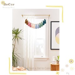 DrCor Boho Rainbow Tassel Garland – Handmade Cotton Yarn Wall Hanging in Eart…