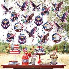 Plastic And Paper Helical Hanging Decors Perfect For National Holiday Party
