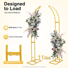 2Pcs Metal Wedding Arch Backdrop Flower Stand Balloon Stand Party Event Decor