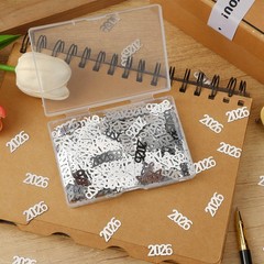 Silver 2026 Confetti Graduation Glitter Grad Table Scatters Class Party