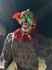 Clown Animated Halloween Prop With Lights And Sound Huge Decoration
