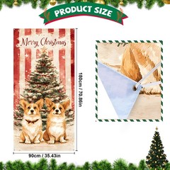 Christmas Front Door Decoration Set, Indoor Outdoor Holiday Porch Display wit…