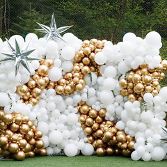 129Pcs White Balloons Different Sizes 18 12 10 5 Inch for Garland Arch,Party Lat
