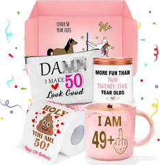 50Th Birthday Gifts for Her Funny Happy 50Th Birthday Decorations for Women 50 Y