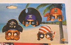 Beistle Diecut Cardboard Pirate Masks 4 pc Set 12″ Masks 2007