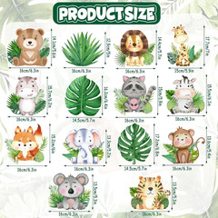 35Pcs Jungle Animals Hanging Swirl Wild One Party Birthday Decor Jungle Safari A