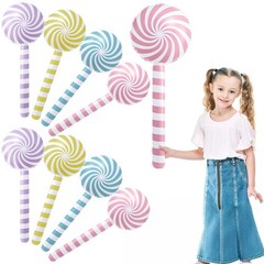8 Pcs Giant Pastel Lollipop Balloons PVC Inflatable Candy for 33 Inch Candyca…