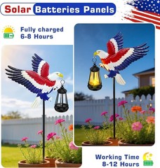 Patriotic Solar Eagle Lantern Light – Ideal for Memorial Day Celebrations