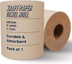 Restaurantware Paper Towel Roll 600′ x 8″ 1 Ply Universal Dispenser 2″ Core H…