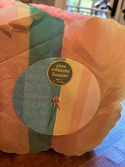 Rare Vintage Germany Paper Honeycomb Party Streamer 9+ Ft Pink Blue Beautiful!