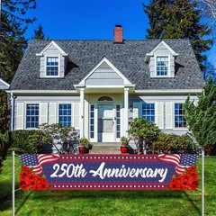 America 250th Anniversary Banner for Fence 4th of July Fourth of July Patriot…