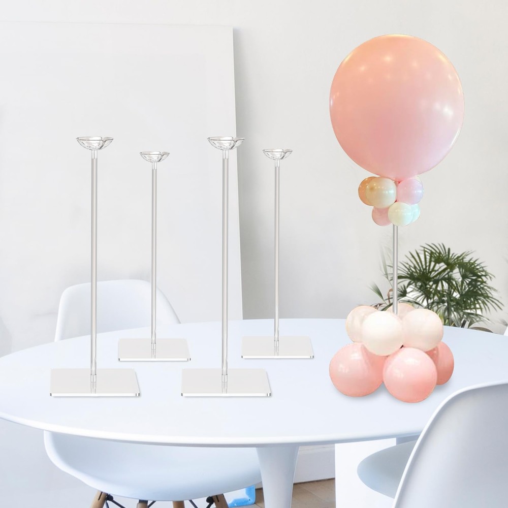 15.75 Inch Height Clear Acrylic Balloon Stand for Table Centerpiece Decoratio…