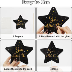 Graduation Decorations 2026 32Pcs Black Gold Graduation Table Decorations Center