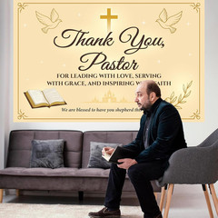 Pastor Appreciation Banner � Thank You Pastor Backdrop for Church, Pastor App…