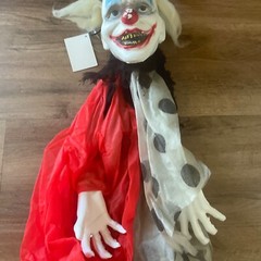 Halloween Scary Clown Hanging Decor Poseable Arms Halloween Props Door Wall #B