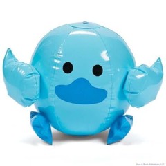 4 BLUE Inflatable Duck Beach Balls – Cute Baby Chick Blow Up Duckie Ducky Pool