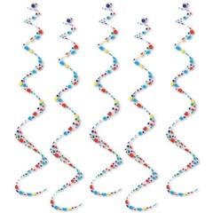 Beistle Printed Polka Dots Twirly Whirlys – Birthday | Party Supply