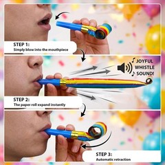 Dynamic 100 Pc Party Blower Set – Perfect for Birthdays, Graduations & More!