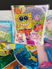 NIP Spongebob Birthday Party Supplies For 10 People 115 pcs.