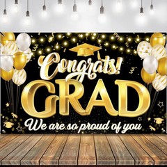 Xtralarge Congrats Grad Banner – 72×44 Inch | Congrats Grad We are So Proud o…