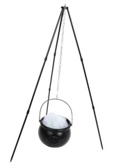 Witch Jar Ornaments Halloween Decoration Cauldron Tripod Bowl Glowing Effect