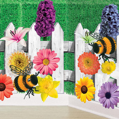 Picket Fence Cutouts Party Accessory (1 Count) (3/Pkg)