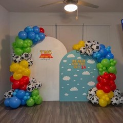 Red Blue Yellow Balloons Arch Kit, 162pcs Multi Color Red Yellow Green Blue