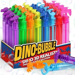 Vivid 32 Pack Dinosaur Bubble Wands – Engaging Multi-Color Party Supplies