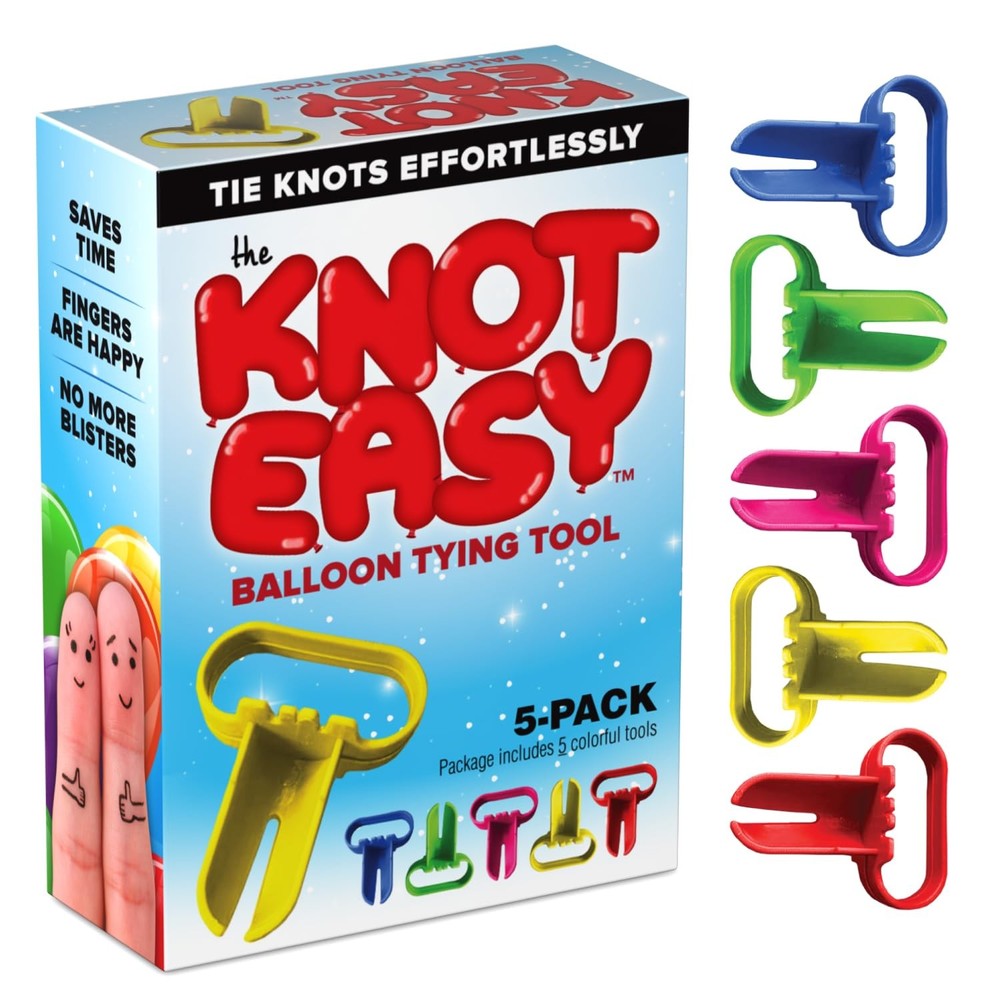 Knot Easy Balloon Tie Tool (5 Pack) – – Ties Knot Fast – Easy Balloons Tying …